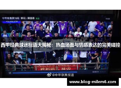 西甲经典球迷标语大揭秘：热血场面与情感表达的完美碰撞