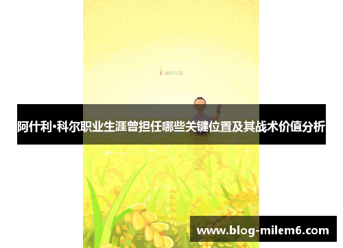 阿什利·科尔职业生涯曾担任哪些关键位置及其战术价值分析